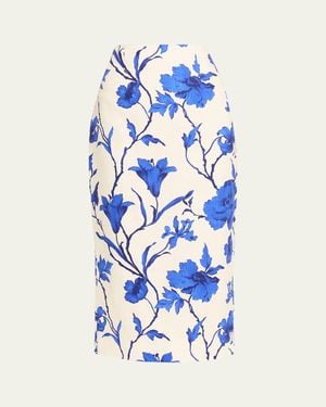 Cara Cara Sienna Printed Midi Skirt - Blue