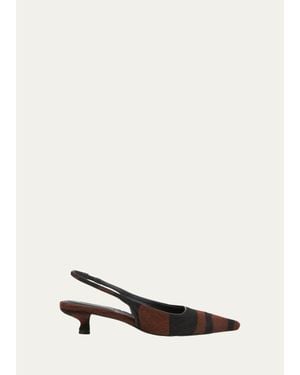 Jonathan Simkhai 35Mm Jenny Calf Hair Slingback Pumps - White