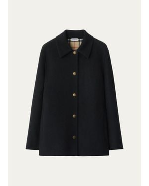 Burberry Lancashire Double-Faced Wool Twill Single-Breasted Jacket - Black