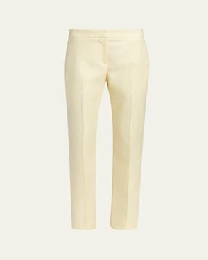 McQueen Low-Rise Cigarette Pants - Natural