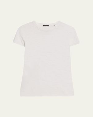 ATM Schoolboy Cotton Crewneck Tee - Natural