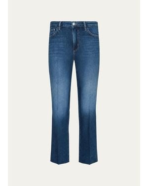 L'Agence Wanda High-Rise Cropped Wide-Leg Jeans - Blue