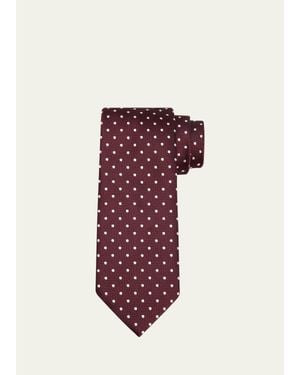 Tom Ford Polka Dot Silk Tie - Red