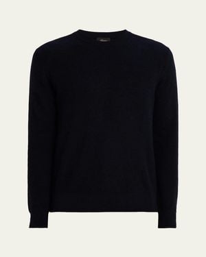 Brioni Cashmere And Wool Raglan Crewneck Sweater - Black