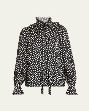 Chloé Silk Shirt With Polka Dot Pattern - Black