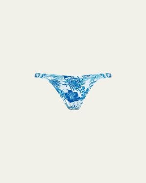 Vilebrequin Tahiti Flowers Jersey Bikini Bottoms - Blue
