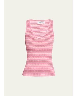 SPRWMN Striped Knit Tank Top - Pink