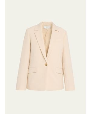 Vince Single-Breasted Blazer - Natural