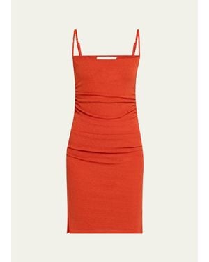 Nanushka Adie Ruched Bodycon Dress - Red