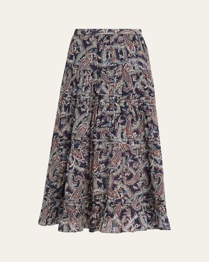 Veronica Beard Heatheralyn Paisley Skirt - Multicolor