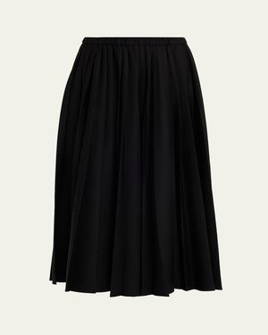 6397 Pull-On Pleated Skirt - Black