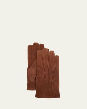 Mario Portolano Nappa Leather Gloves - Brown
