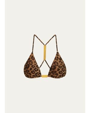 ViX Tammy Alanna Leopard Bikini Top - Natural