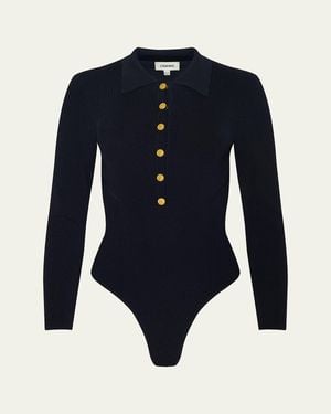 L'Agence Elisabetta Knit Bodysuit - Blue