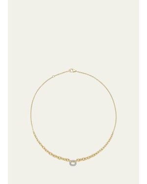 WALTERS FAITH Morrell Graduated Link Necklace With Single Diamond Link - Natural