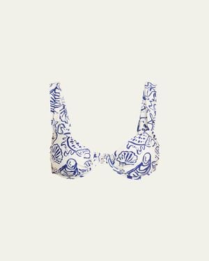 Jonathan Simkhai Anniston Underwire Bikini Top - Blue