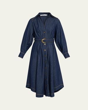 Zimmermann Denim Midi Shirtdress - Blue