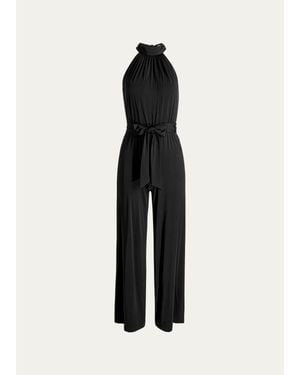 Alice + Olivia Thelma Wide-Leg Jumpsuit - Black