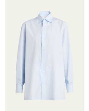 Setchu Button Down Poplin Shirt - Blue