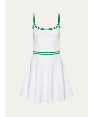 L'Agence Lilibet Knit Tennis Dress - White