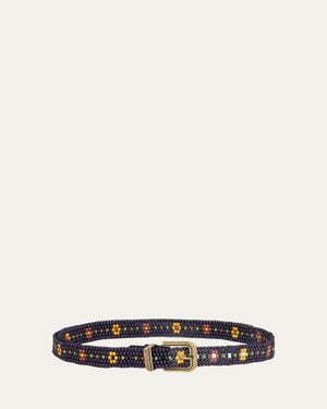 Etro Floral Beaded Belt - White