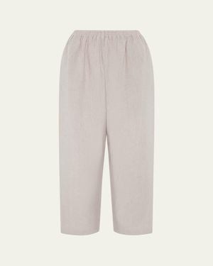Eskandar Lightweight Linen Japanese Pants - White