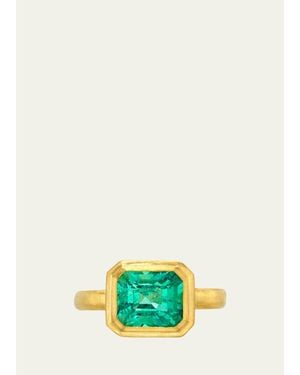DARIUS 18K Ziggurat Ring - Green