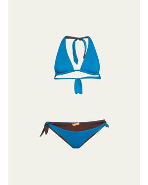 Tara Matthews Maquis Reversible Two-Piece Swimsuit - Blue