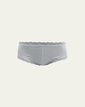 Hanky Panky Low-Rise Organic Cotton Boyshorts - Gray
