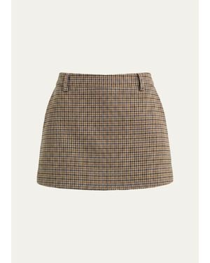SER.O.YA Valkiria Houndstooth Mini Skort - Natural