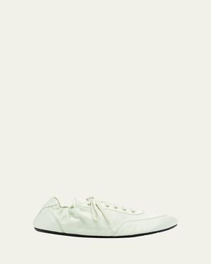 Prada Satin Low-Top Sneakers - White
