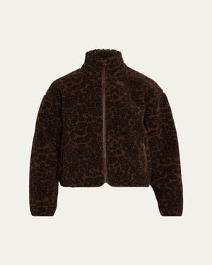Rag & Bone Sun Cheetah Sherpa Jacket - Brown