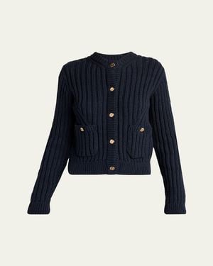 Moncler Padded Knit Cardigan - Blue