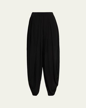 Michael Kors Pleated Jersey Balloon Pants - Black