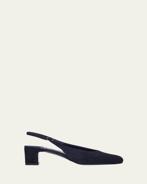 Jimmy Choo 45Mm Eyla Suede Slingback Pumps - Blue