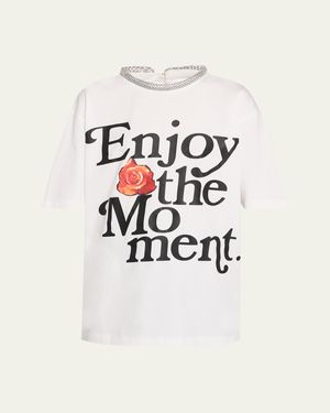 3.1 Phillip Lim Embellished Enjoy The Moment Tee - White