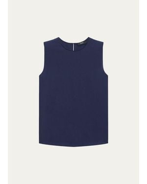 Theory Silk Straight Shell Top - Blue