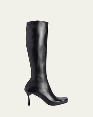 Balenciaga X Scholl Leather Knee-High Boots - Black