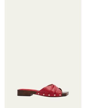 NODALETO Bulla Mellow Leather Clogs - Pink