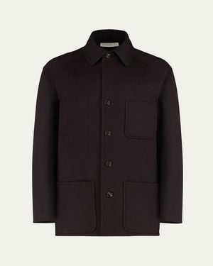 Umit Benan Pitt Double-Faced Merino Wool Jacket - Black