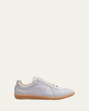 Maison Margiela Replica Leather Low-Top Sneakers - White