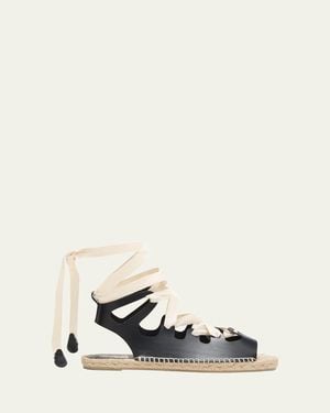 AGS X CASTANER X Ancient Greek Sandals Lace-Up Espadrilles - Natural