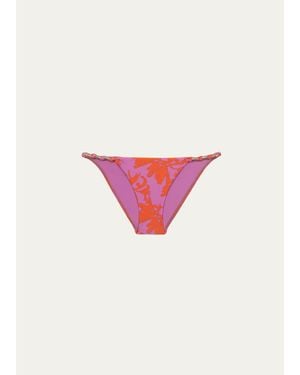 ViX Paula Floral Bikini Bottoms - Pink
