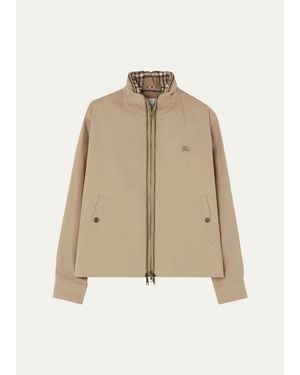 Burberry Cotton Twill Jacket With Gilet - Natural