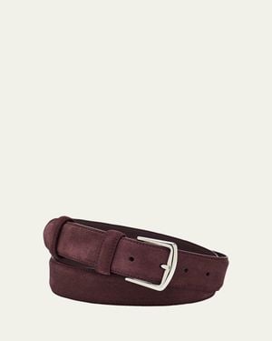 Loro Piana Alsavel Suede Belt - Purple