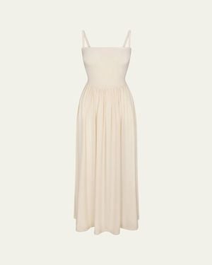 Anemos Gathered Waist Maxi Dress - White