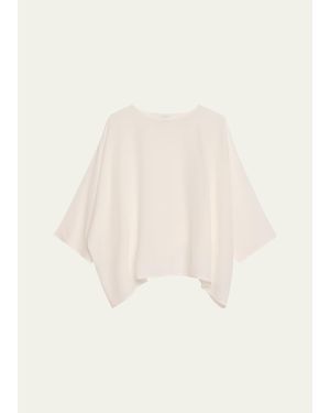 Eskandar Boat Neck Top (Mid Length) - Natural