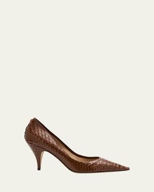 The Row Liisa Python Stiletto Pumps - Natural