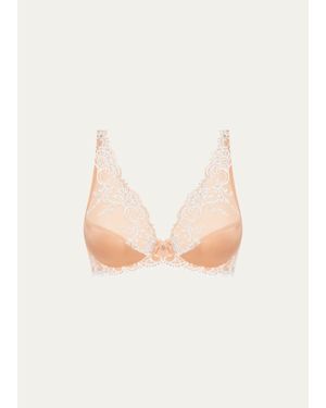 Lise Charmel Splendeur Soie Embroidered Triangle Bra - White
