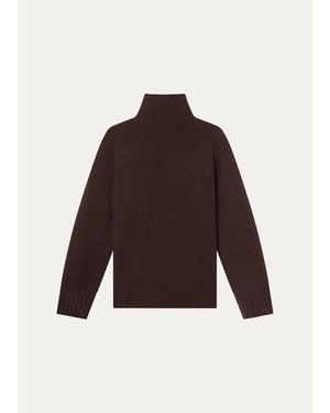 A.L.C. Archie Mock-Neck Cashmere Sweater - Brown